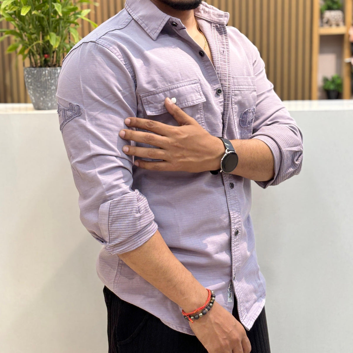 RFD Embroidered Shirt – Dusty Lavender