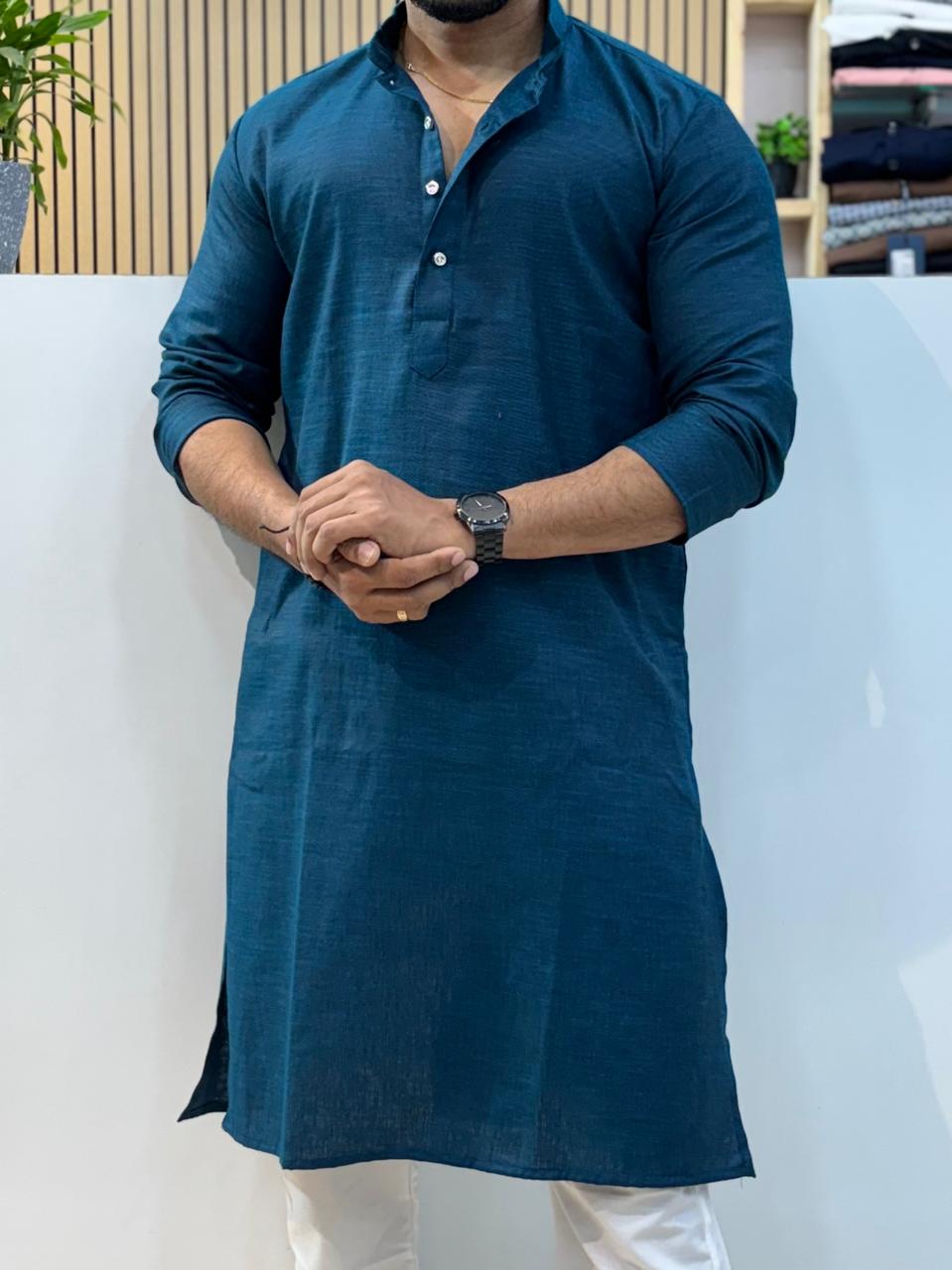 Spicy Cotton Kurta Sapphire Blue