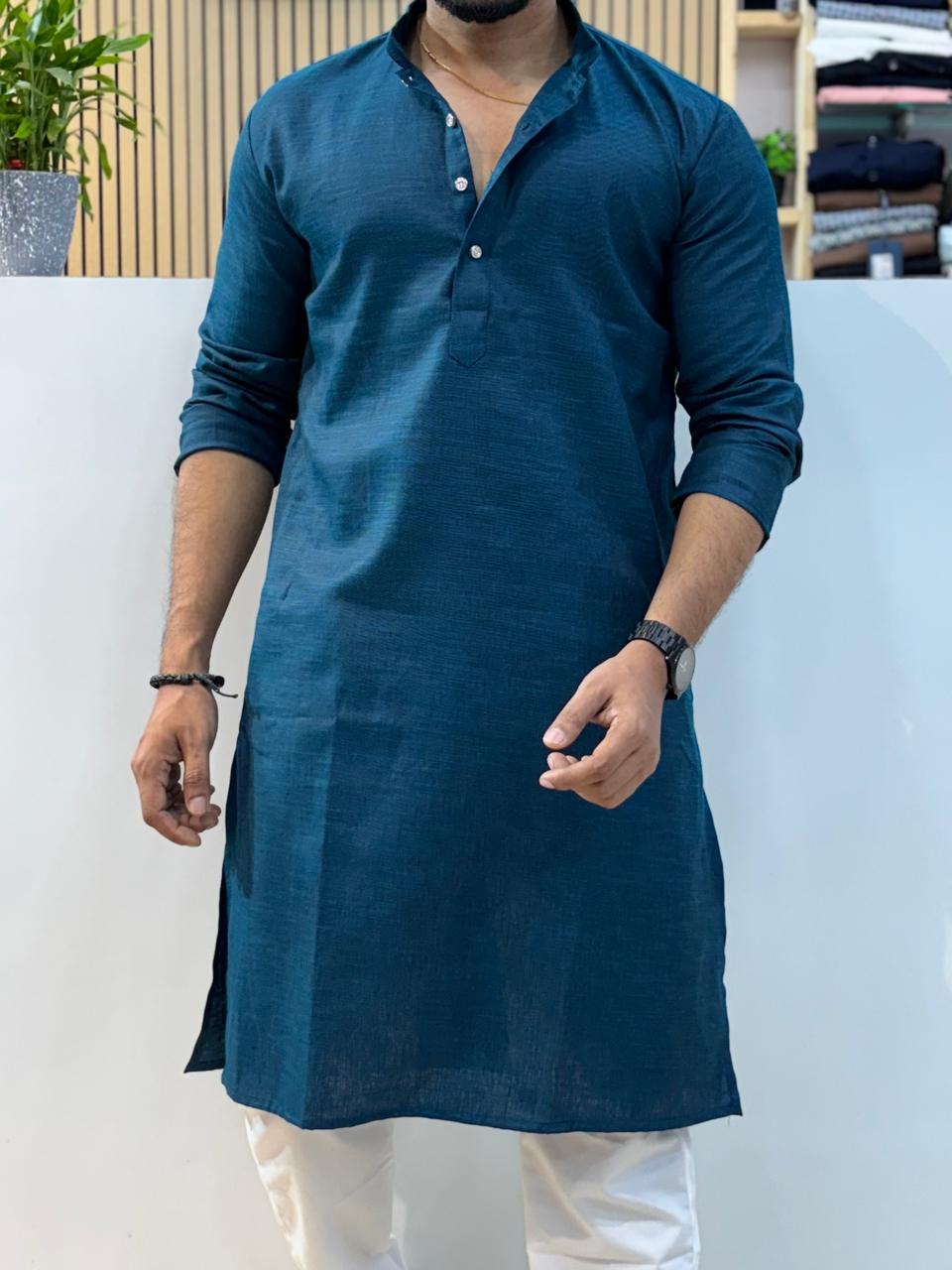 Spicy Cotton Kurta Sapphire Blue
