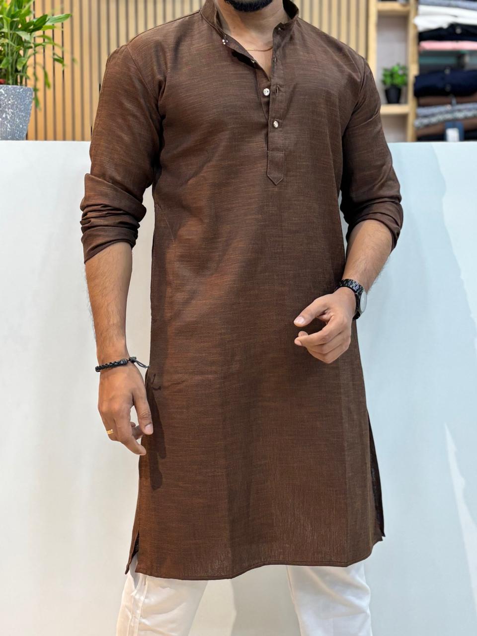 Spicy Cotton Kurta brown