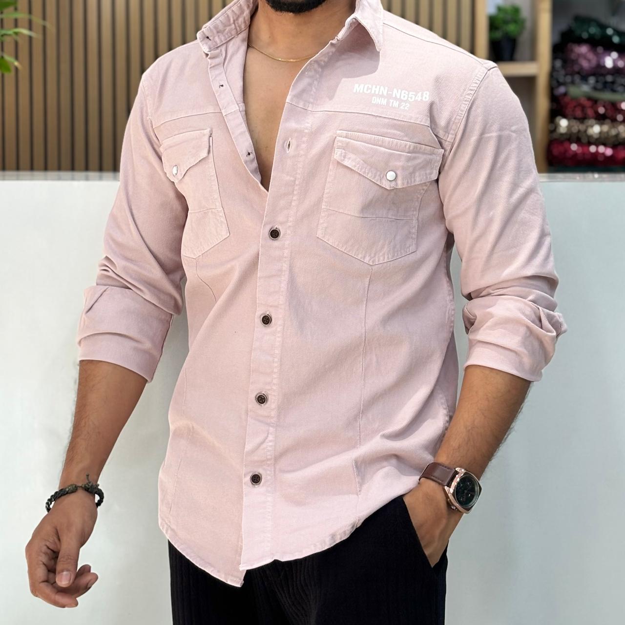 Pink Double Pocket Shirt