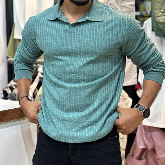 Old Money Texture Aqua T-shirt