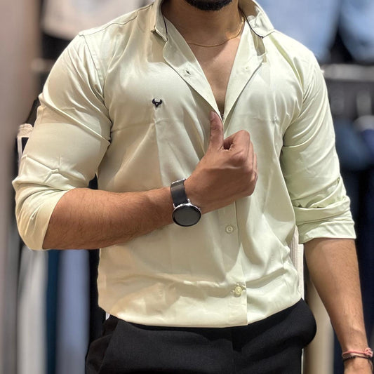 Light Lemon Satin Shirt