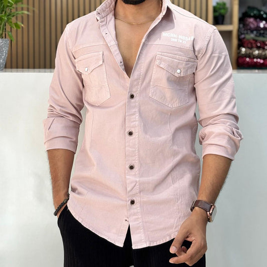 Pink Double Pocket Shirt