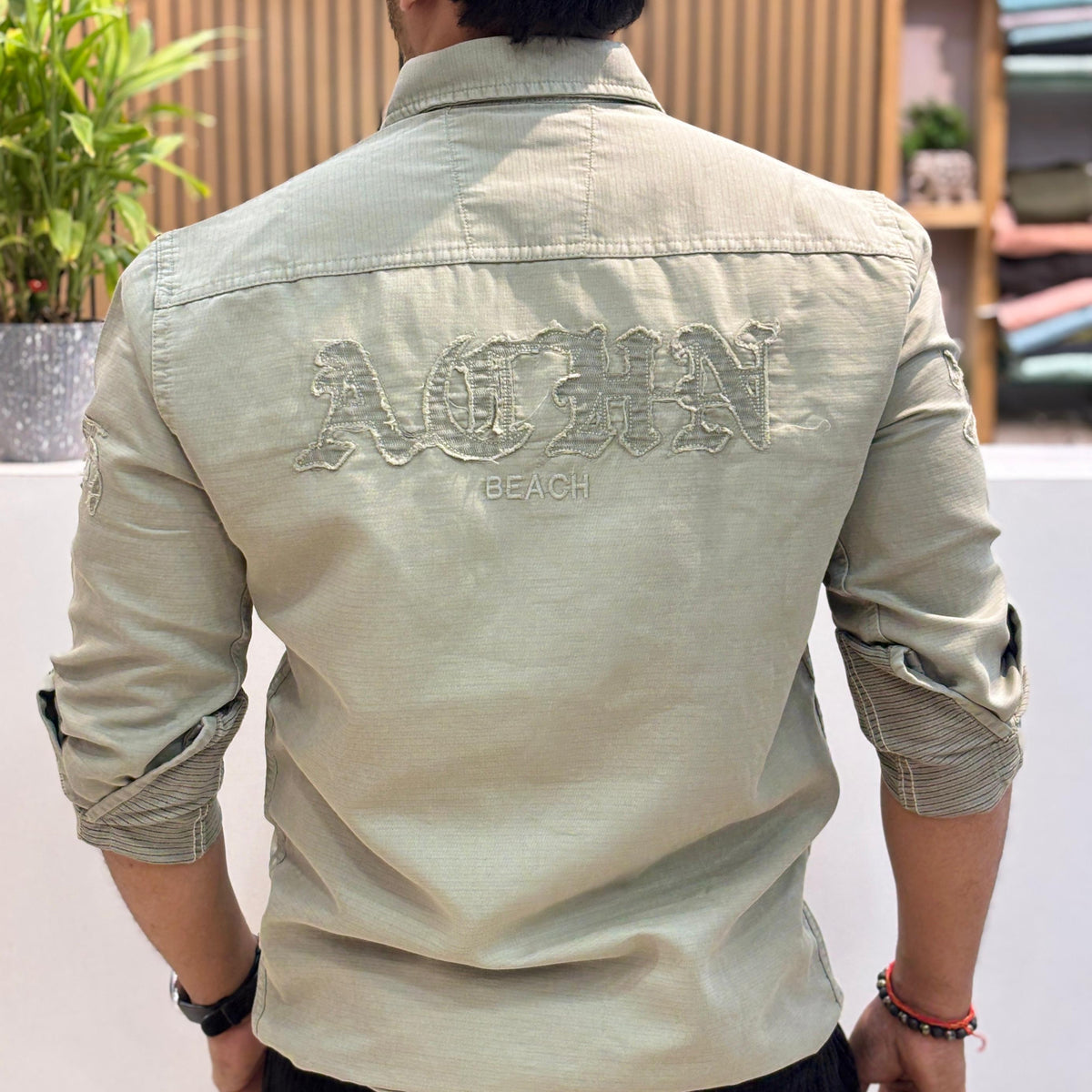 RFD Embroidered Shirt – Sage Green