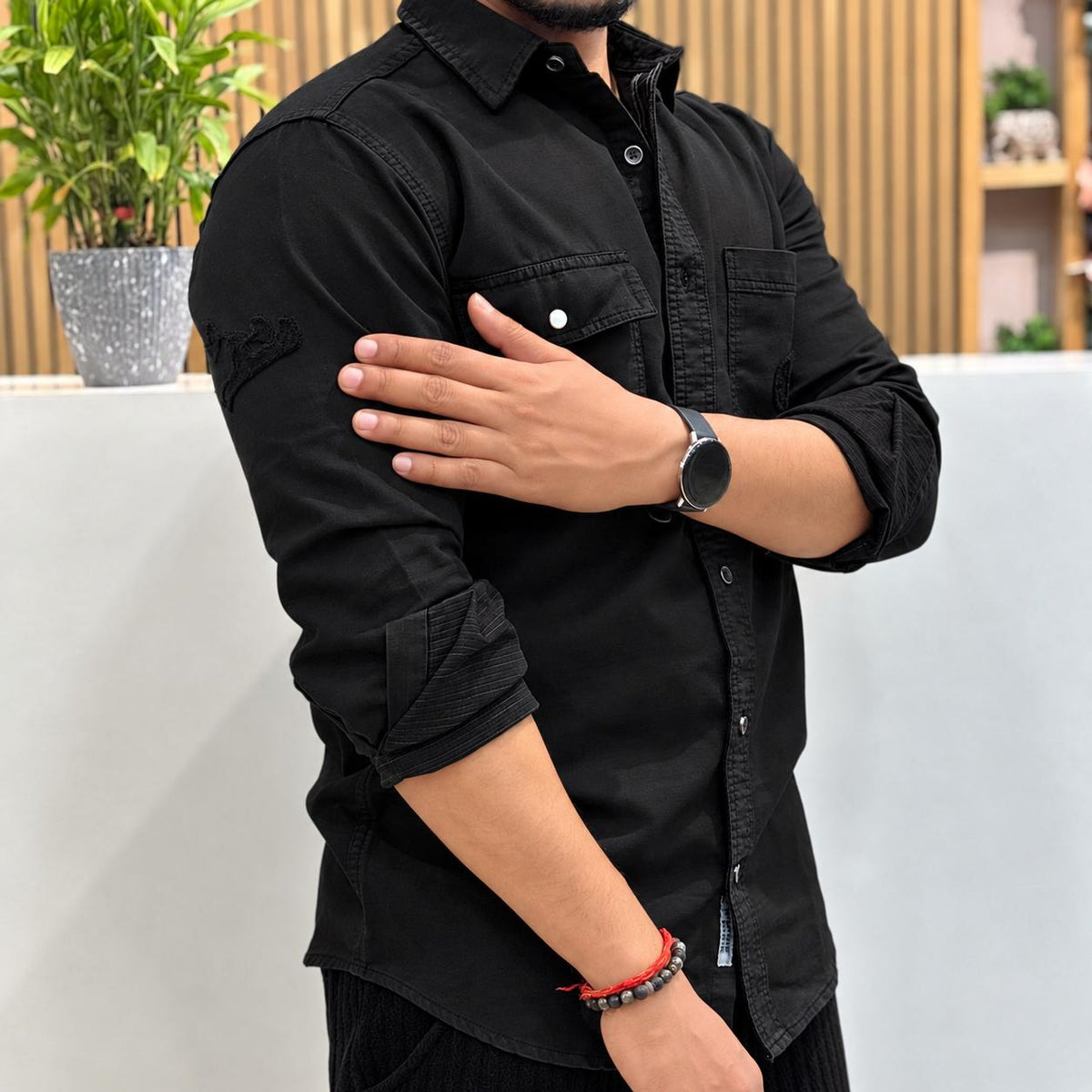 RFD Embroidered Shirt – Black