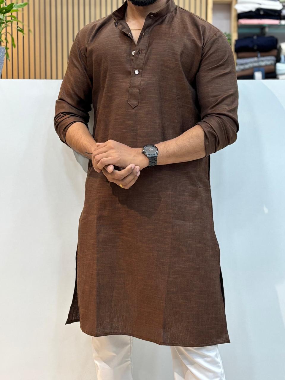 Spicy Cotton Kurta brown