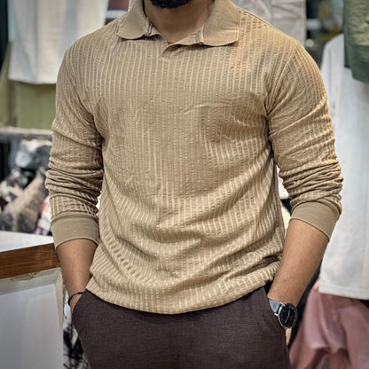 Old Money Texture Brown T-shirt