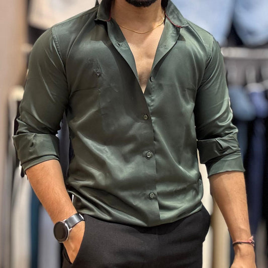 Green Satin Shirt