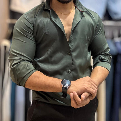 Green Satin Shirt