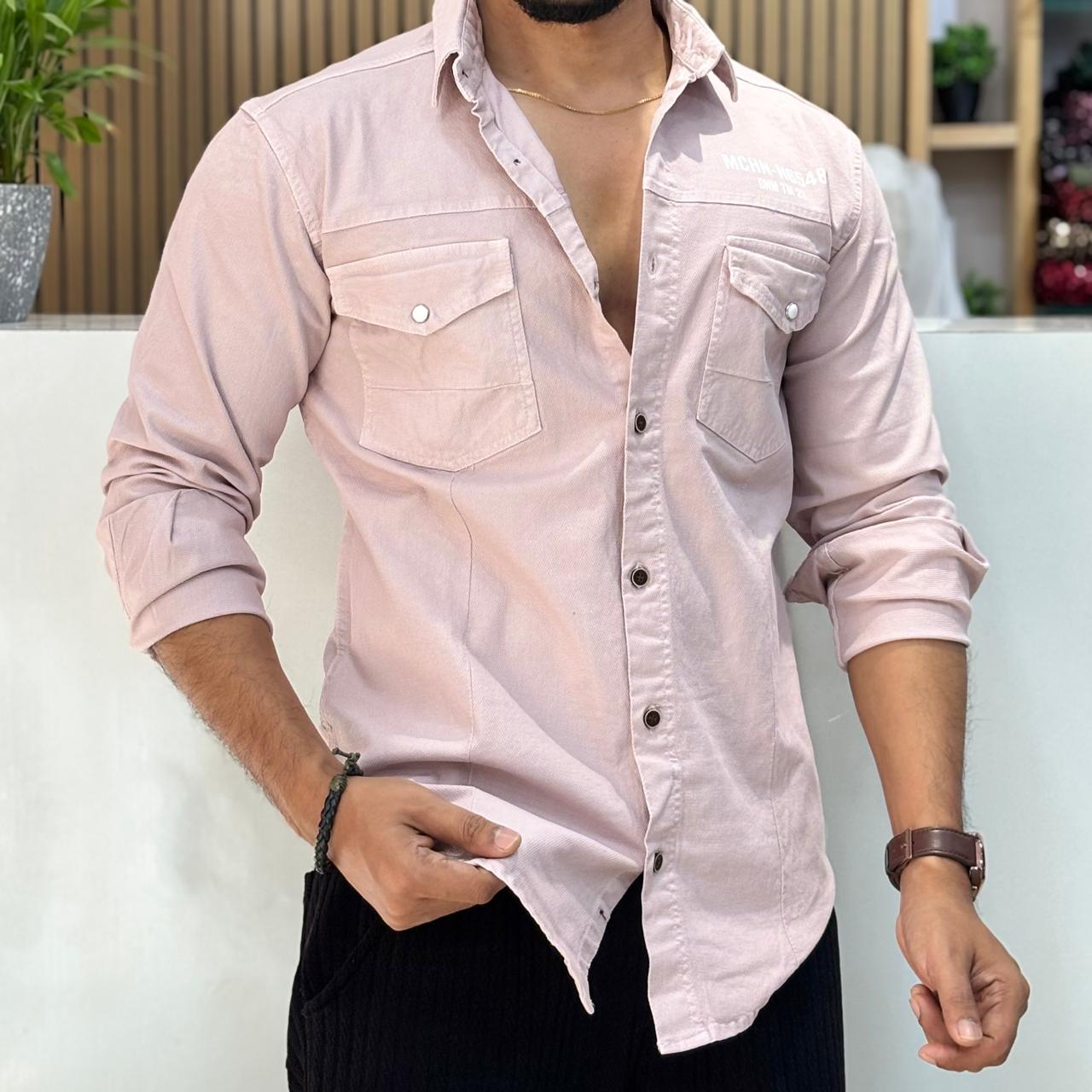Pink Double Pocket Shirt