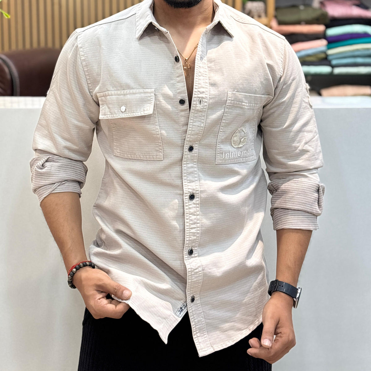 RFD Embroidered Shirt – Ivory