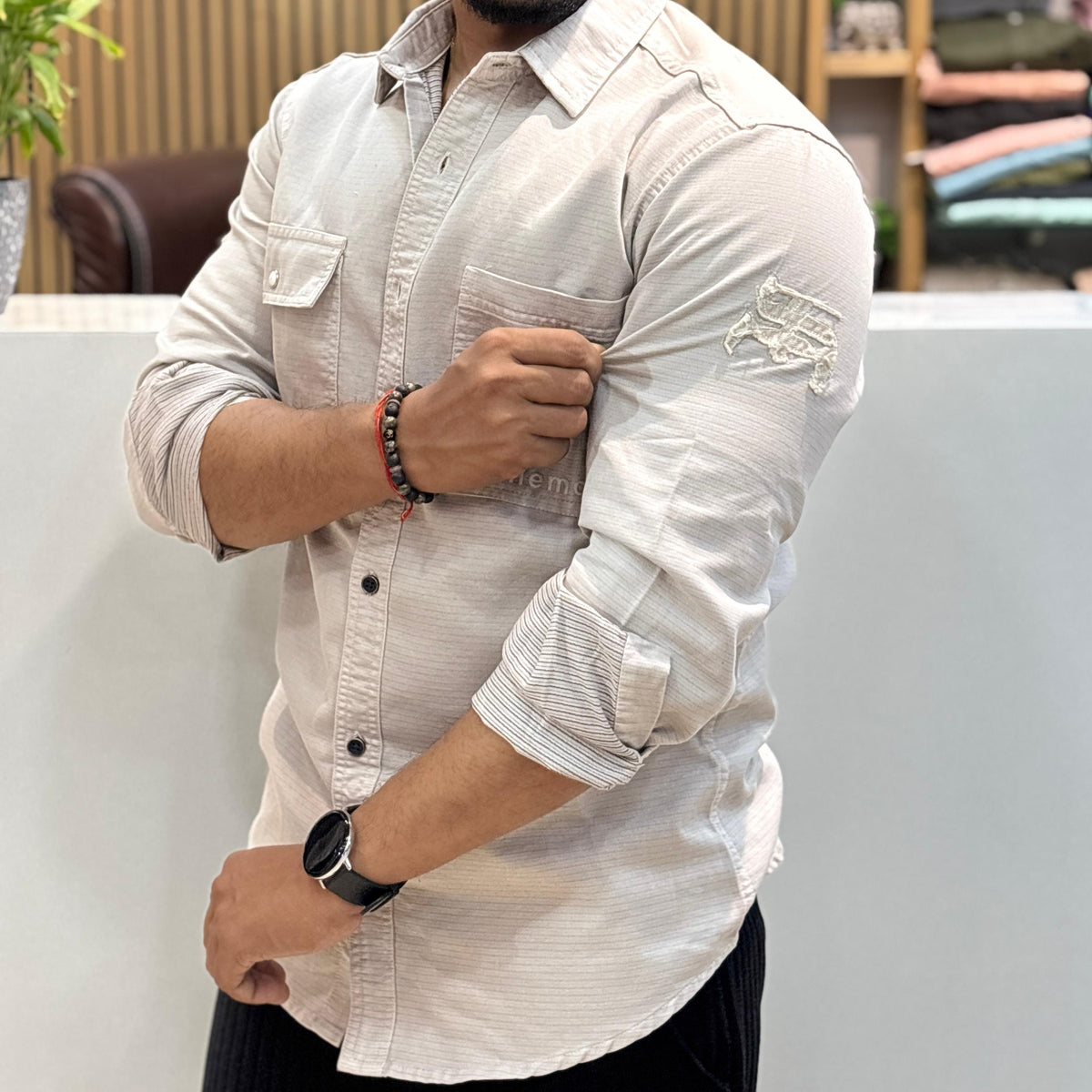RFD Embroidered Shirt – Ivory