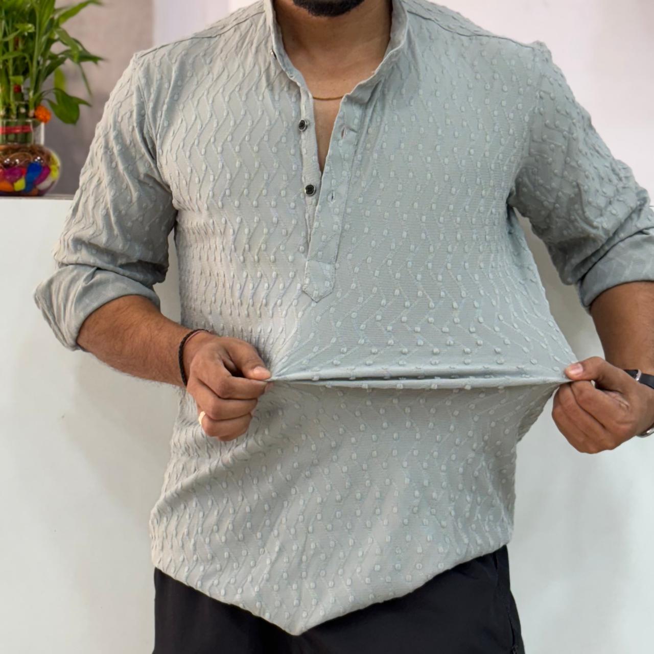 IMP Pista Texture Short Kurta