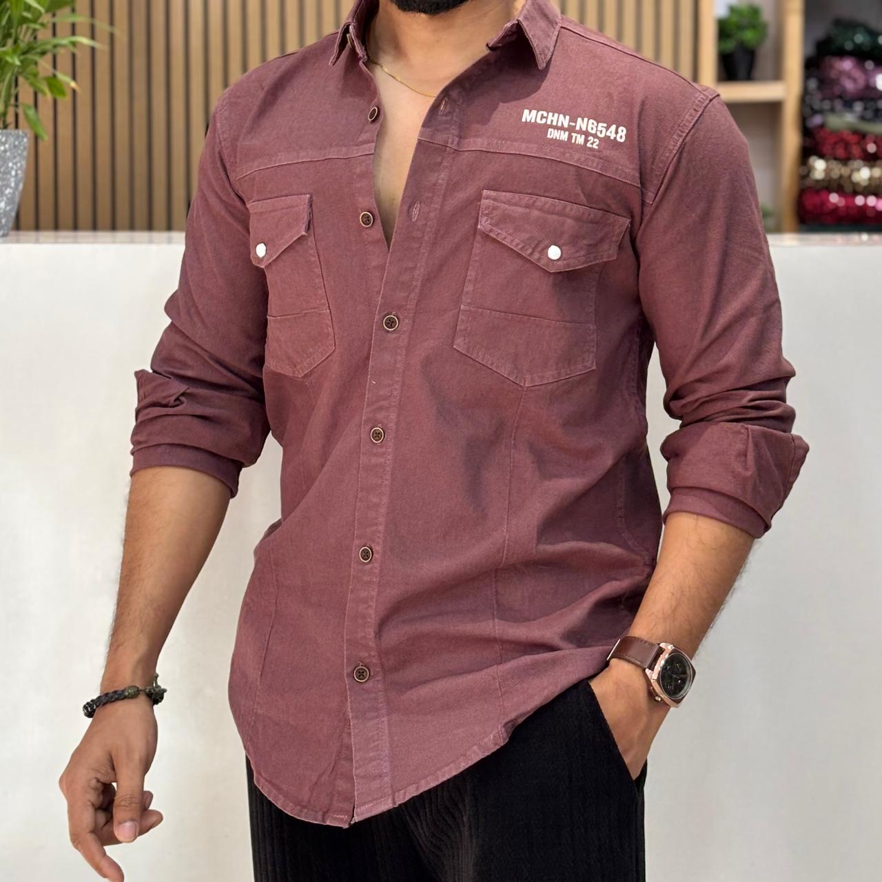 Brown Double Pocket Shirt
