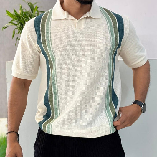 Polo Green Striped T-shirt