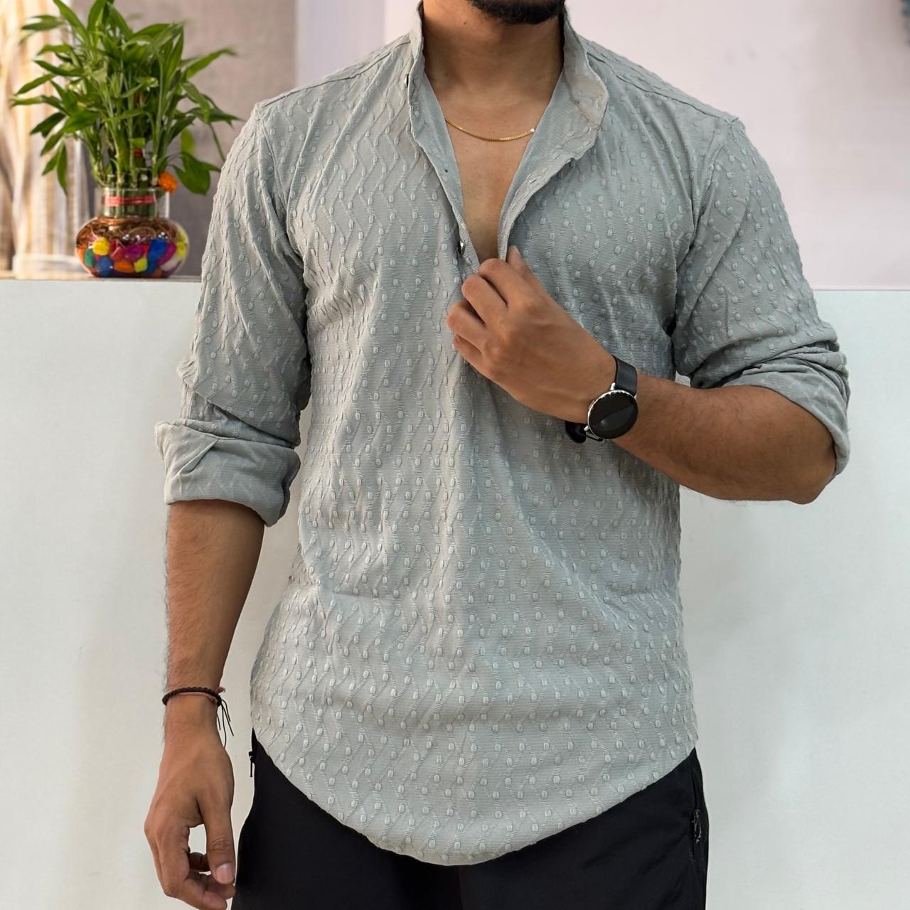 IMP Pista Texture Short Kurta