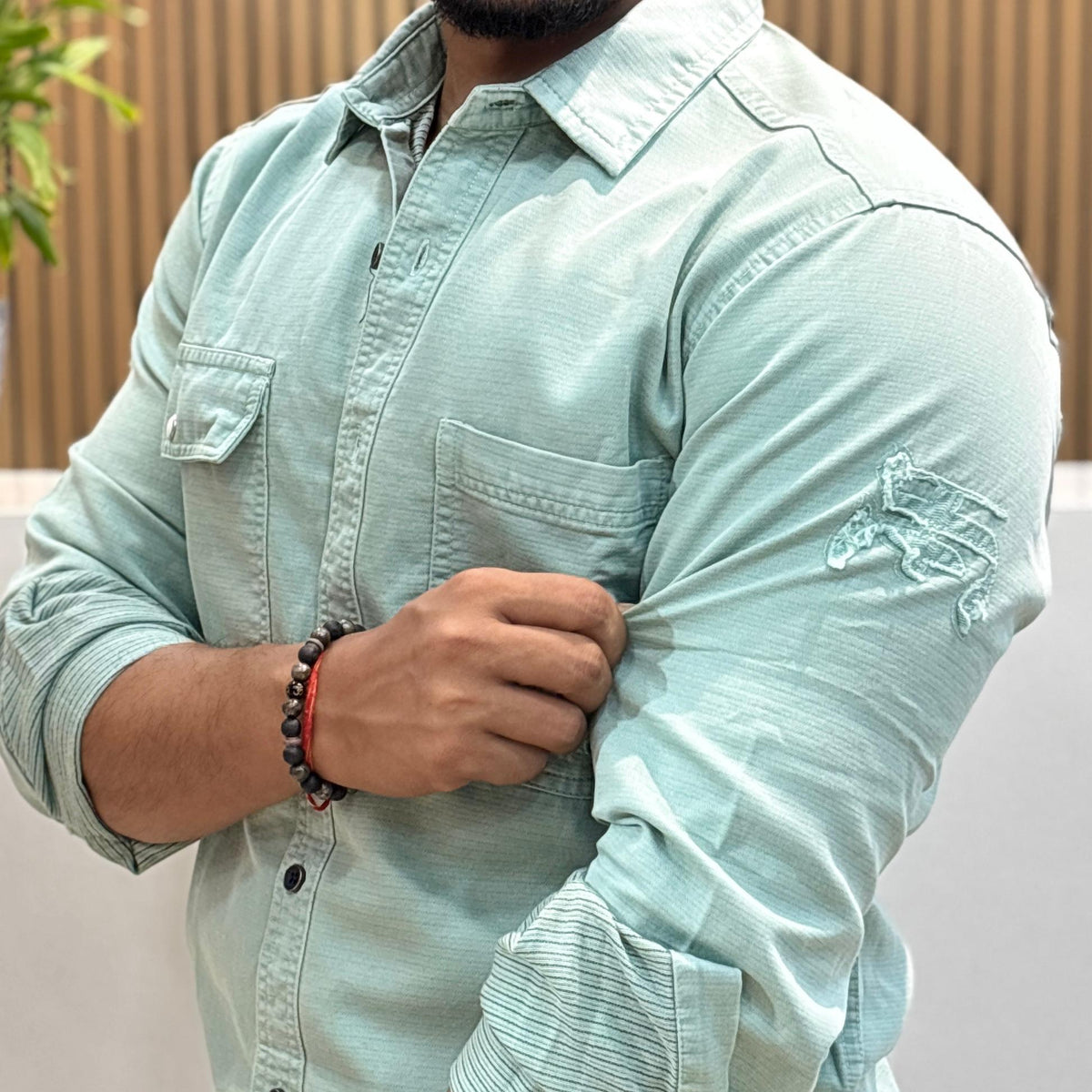 RFD Embroidered Shirt – Mint Green