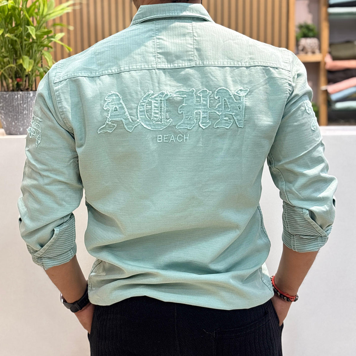 RFD Embroidered Shirt – Mint Green