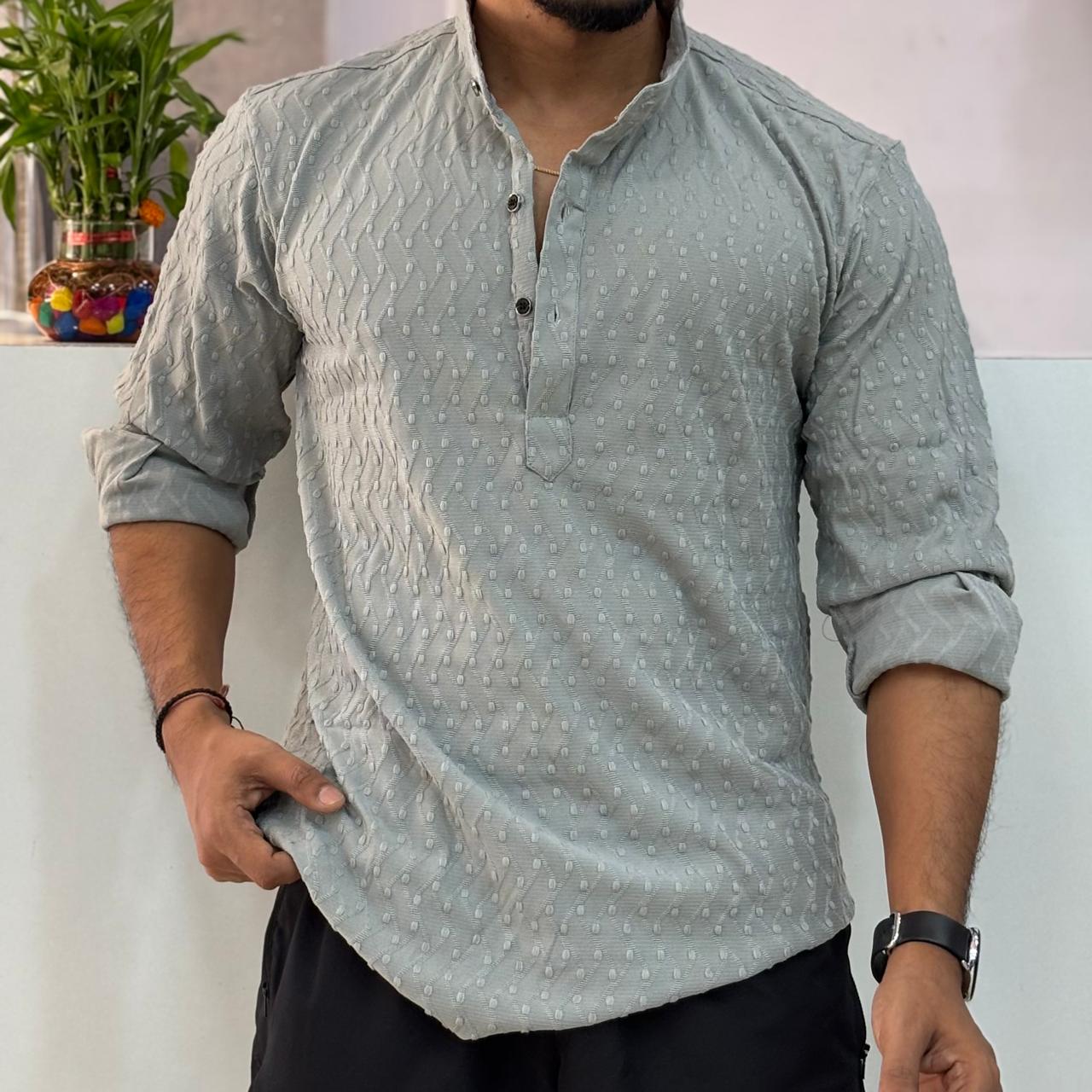 IMP Pista Texture Short Kurta