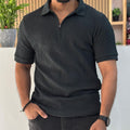 Half Sleeve Zipper Collar T-shirt